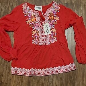 Savannah Jane Embroidered Top S